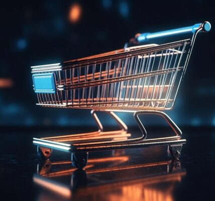 metallic-shopping-cart-empty-supermarket-aisle-generated-by-ai_188544-53810